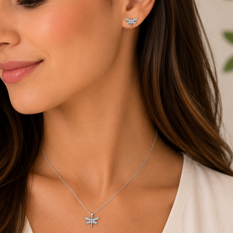 CONJUNTO AROS + COLGANTE LIBE LULA BRILLANTE PLATA 925 MUJER RIALTO - 2