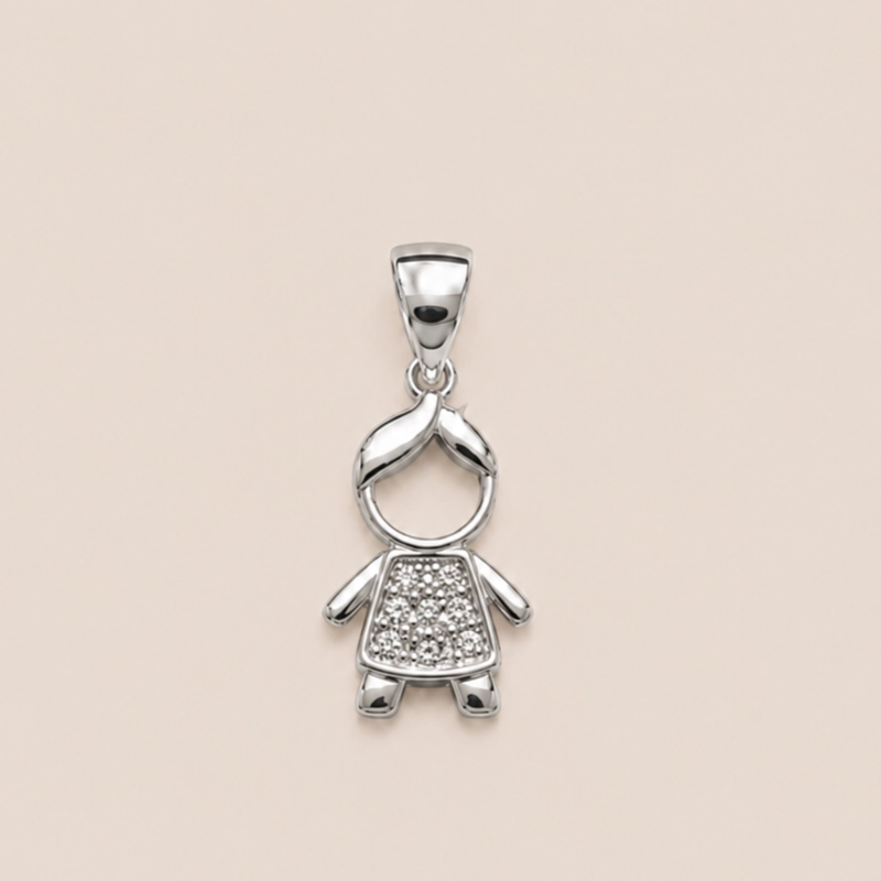 COLGANTE NIÑO BRILLANTE PLATA 925 MUJER RIALTO - 1