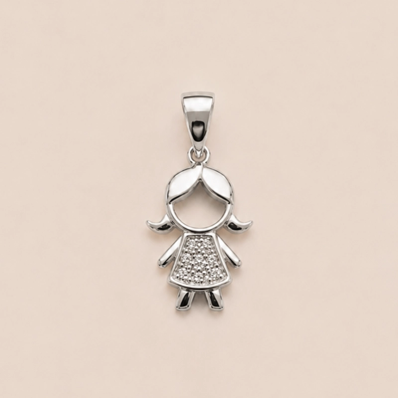 COLGANTE NIÑA BRILLANTE PLATA 925 MUJER RIALTO - 1