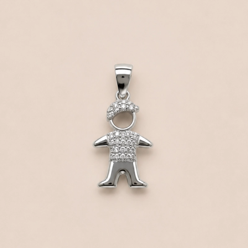 COLGANTE NIÑO BRILLANTE PLATA 925 MUJER RIALTO - 1