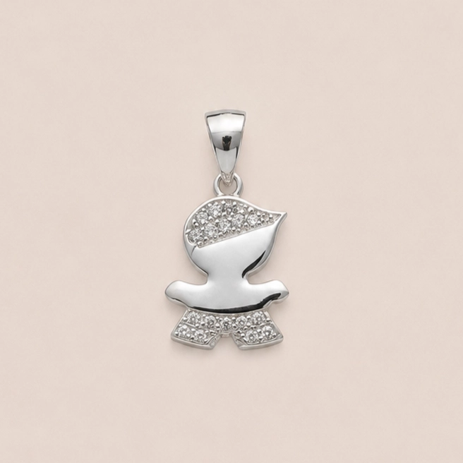 COLGANTE NIÑO BRILLANTE PLATA 925 MUJER RIALTO - 1