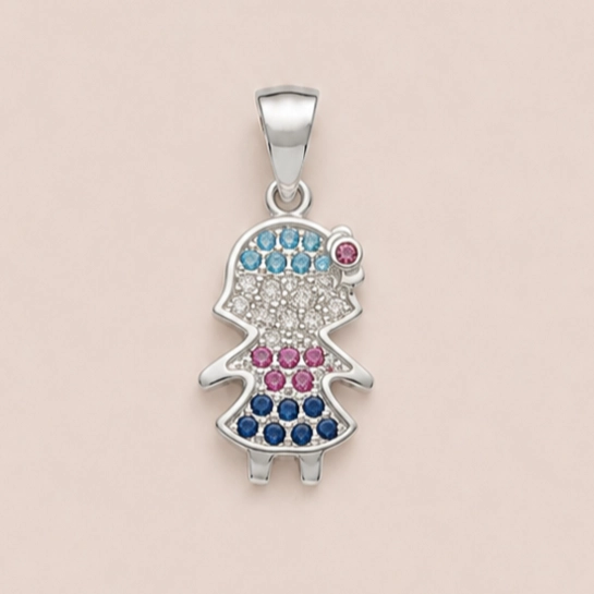 COLGANTE NIÑA BRILLANTE MUJER RIALTO MULTICOLOR - 1