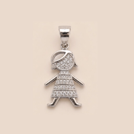 COLGANTE NIÑA BRILLANTE PLATA 925 MUJER RIALTO - 1