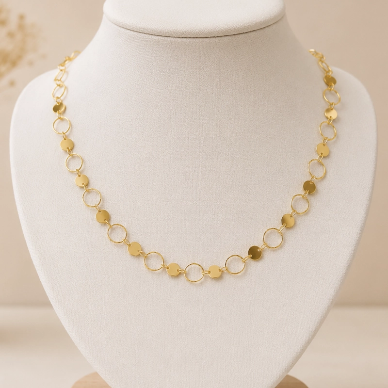 COLLAR BRILLANTES MUJER RIALTO DORADO - 1