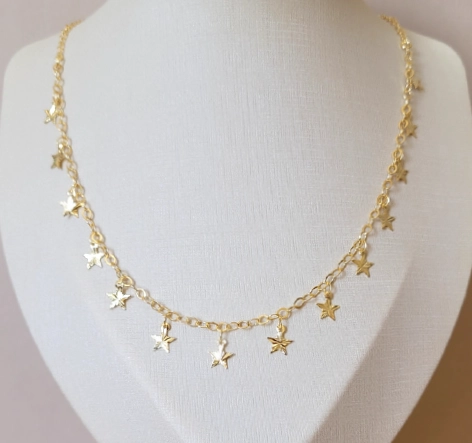 COLLAR ESTRELLAS MUJER RIALTO DORADO - 1