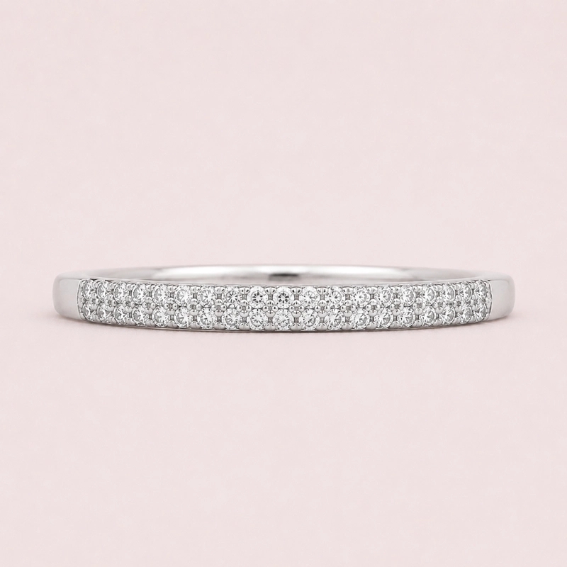 ANILLO CINTILLO DE MICRO CIRCONES MUJER RIALTO BLANCO - 1