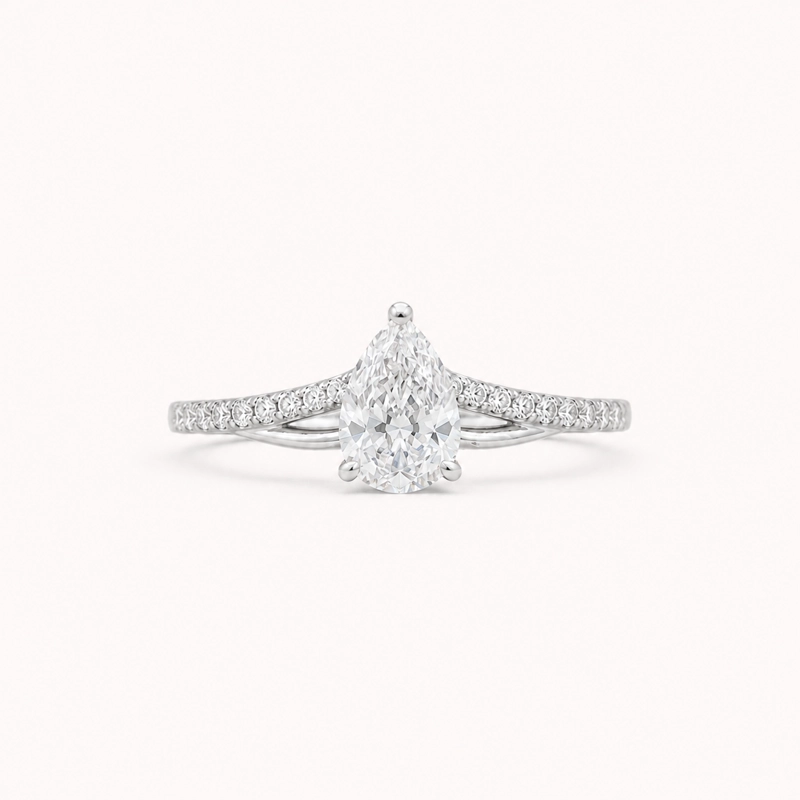 ANILLO SOLITARIO GOTA MUJER RIALTO BLANCO - 1