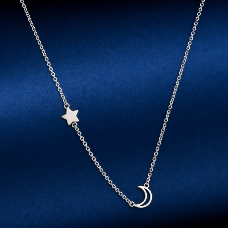 COLLAR LUNA Y ESTRELLA PLATA 925 MUJER RIALTO - 2
