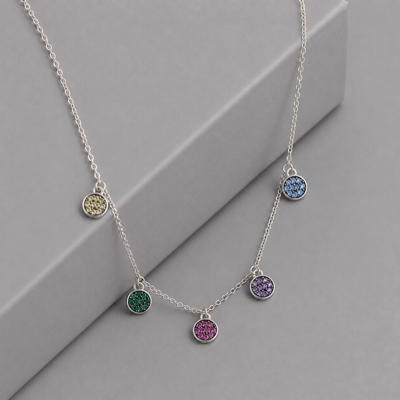 COLLAR MULTICOLOR PLATA MUJER RIALTO - 1
