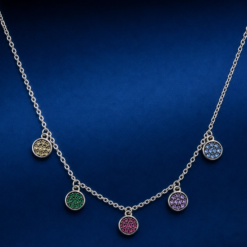COLLAR MULTICOLOR PLATA MUJER RIALTO - 2