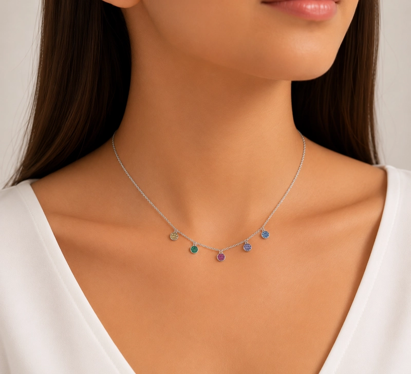 COLLAR MULTICOLOR PLATA MUJER RIALTO - 3