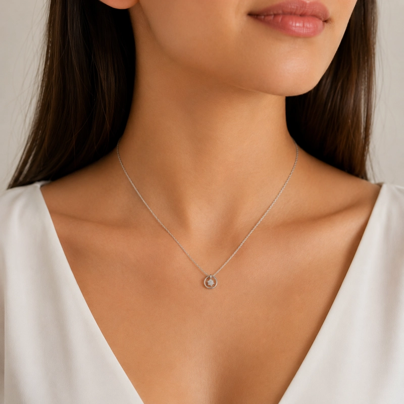 COLLAR PLATA MUJER RIALTO BLANCO - 3