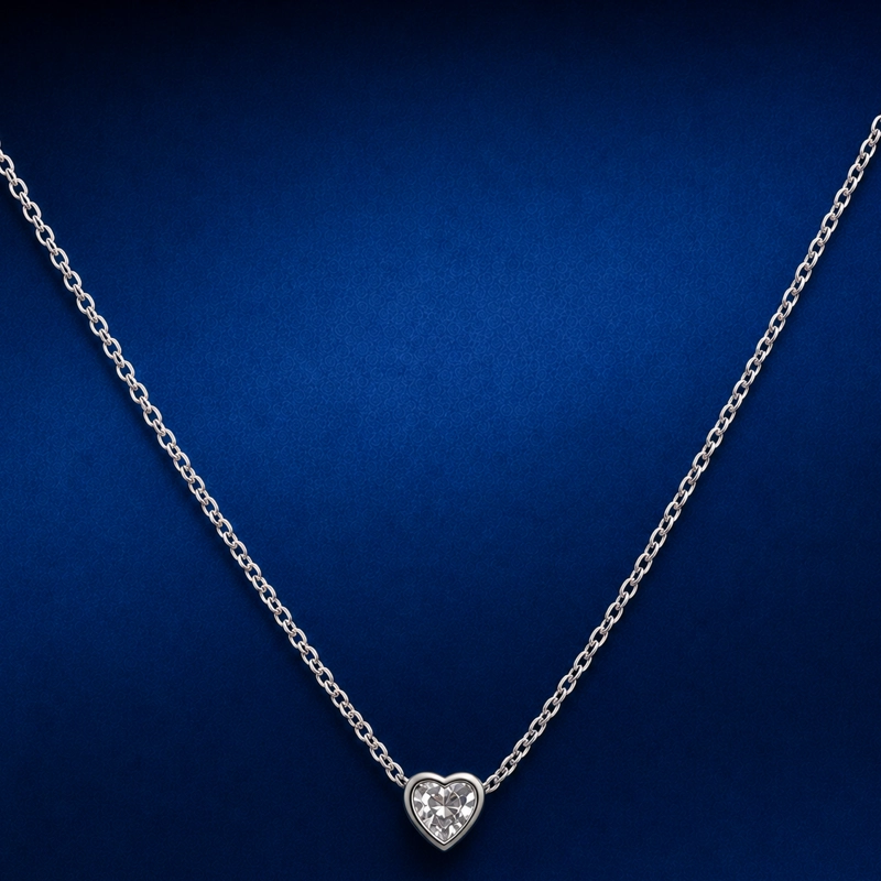 COLLAR PUNTO DE LUZ CORAZÓN PLATA 925 MUJER RIALTO - 2