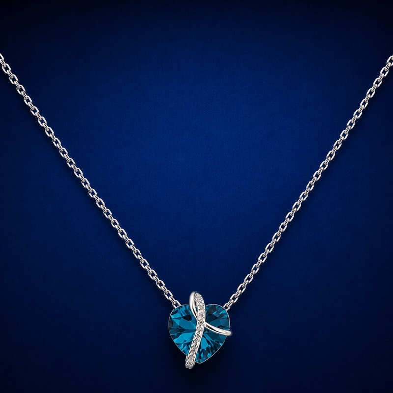 COLLAR CORAZÓN MUJER RIALTO AZUL - 2