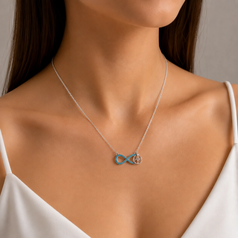 COLLAR INFINITO TURQUESA PLATA 925 MUJER RIALTO - 3