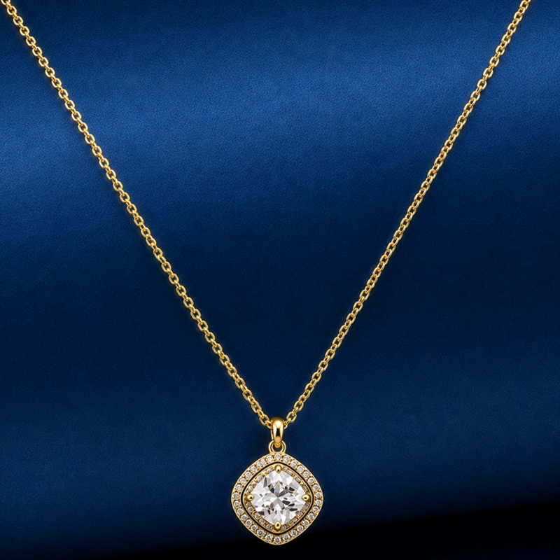 COLLAR DE PLATA MUJER RIALTO DORADO - 2