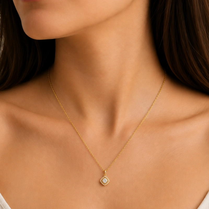 COLLAR DE PLATA MUJER RIALTO DORADO - 3