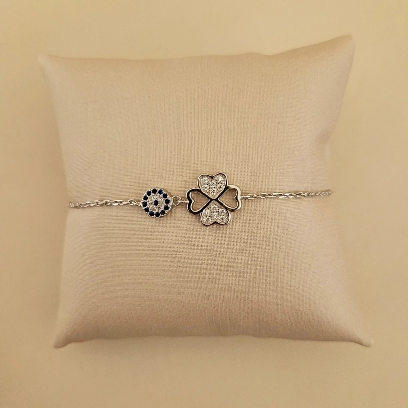 PULSERA TREBOL DE LA SUERTE PLATA MUJER RIALTO - 2
