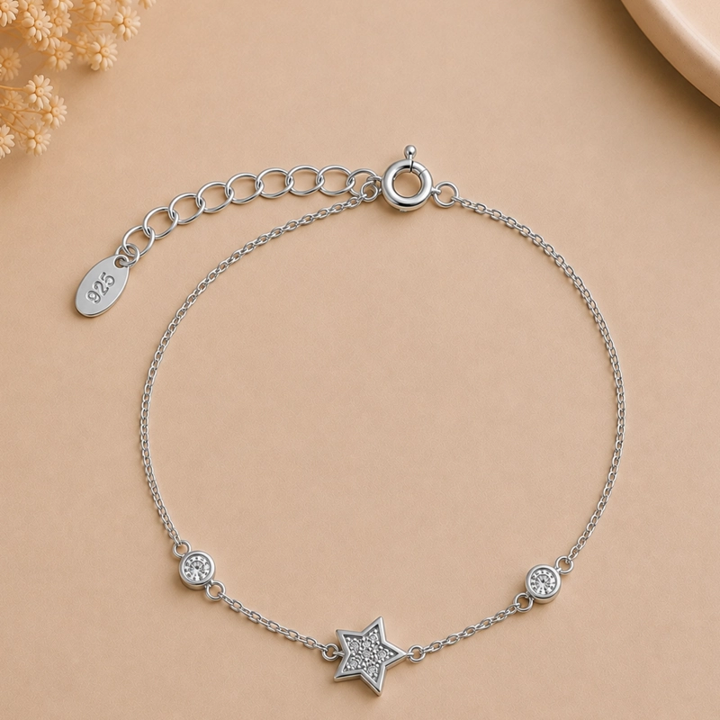 PULSERA ESTRELLA PLATA 925 MUJER RIALTO - 1