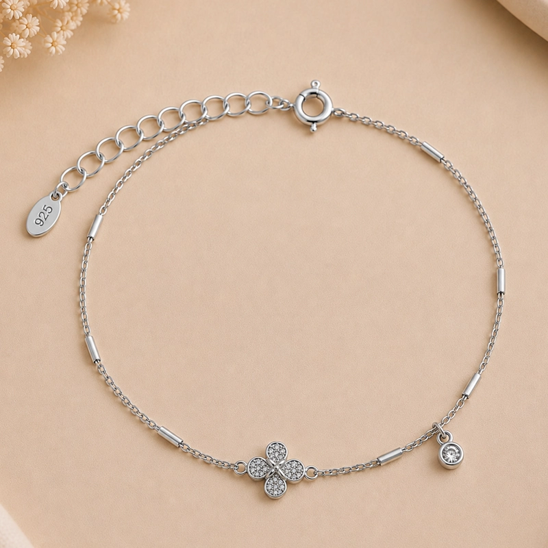 PULSERA FLOR PLATA MUJER RIALTO - 1