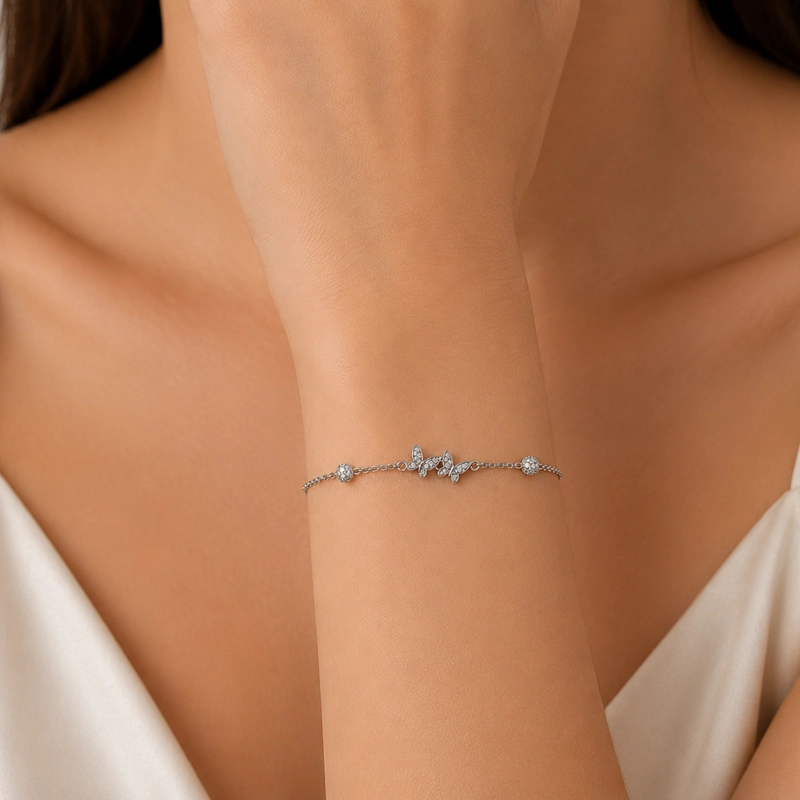 PULSERA MARIPOSA PLATA MUJER RIALTO - 3