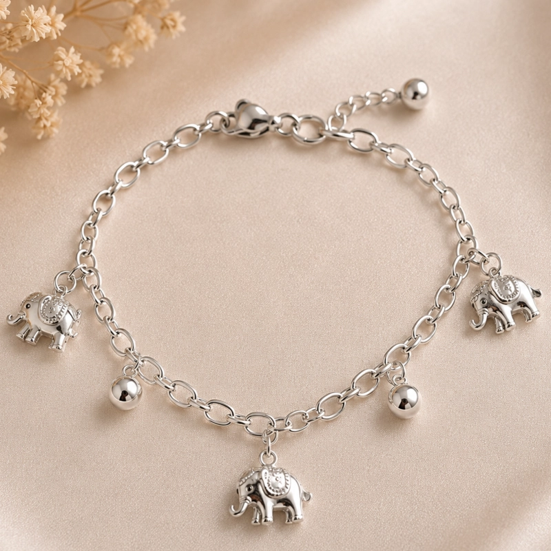 PULSERA ELEFANTES PLATA MUJER RIALTO - 1