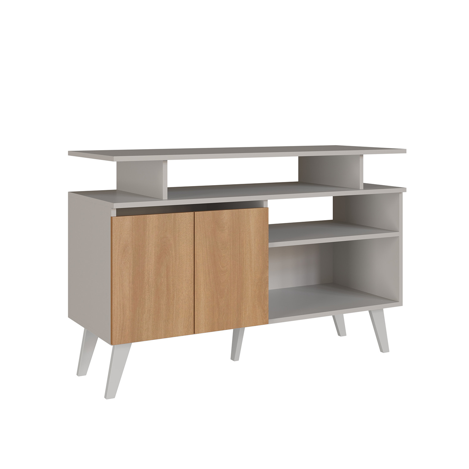 RACK TV AMUV MDP BLANCO TOKIO 72X108X42 CAFÉ - 1