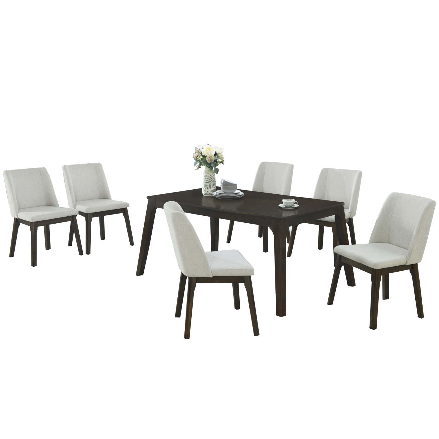 SET DE COMEDOR 6 SILLAS MONET NATURAL - 1