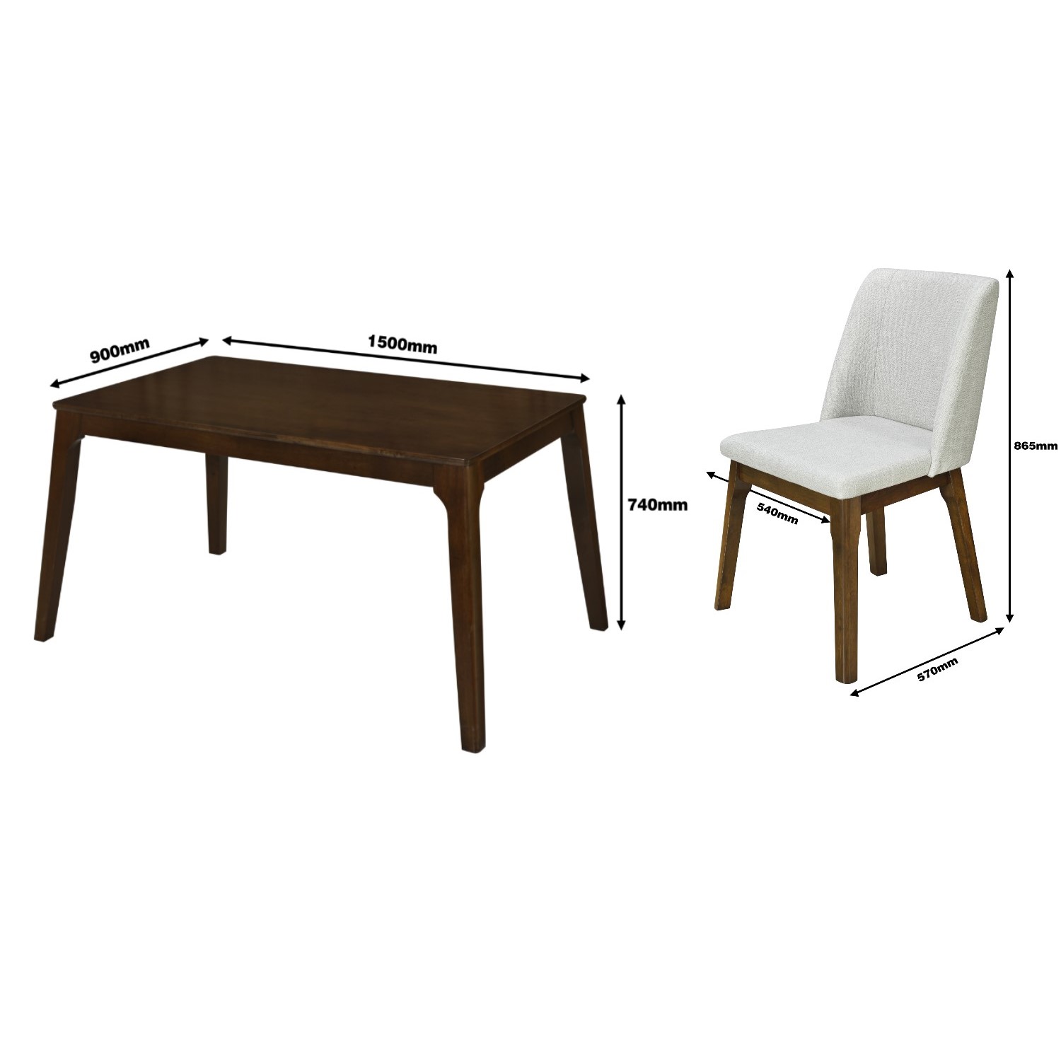 SET DE COMEDOR 6 SILLAS MONET NATURAL - 6