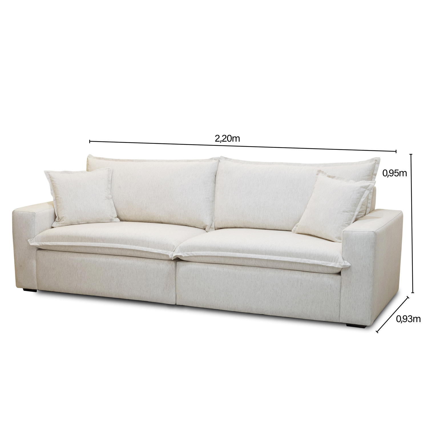 SOFÁ AMUV BEIGE POTENZA 3 CUERPOS - 6