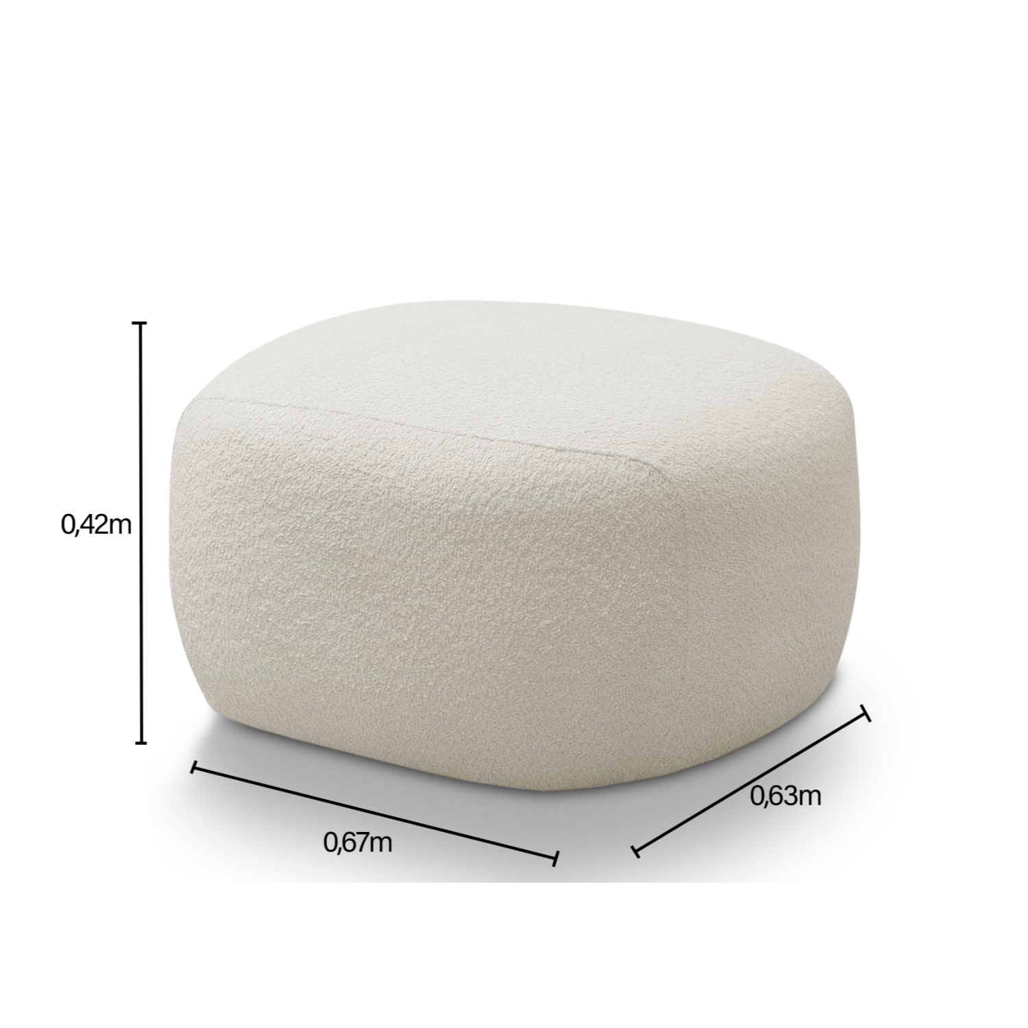 PUFF AMUV BLANCO TELA CHANDON BEIGE - 3