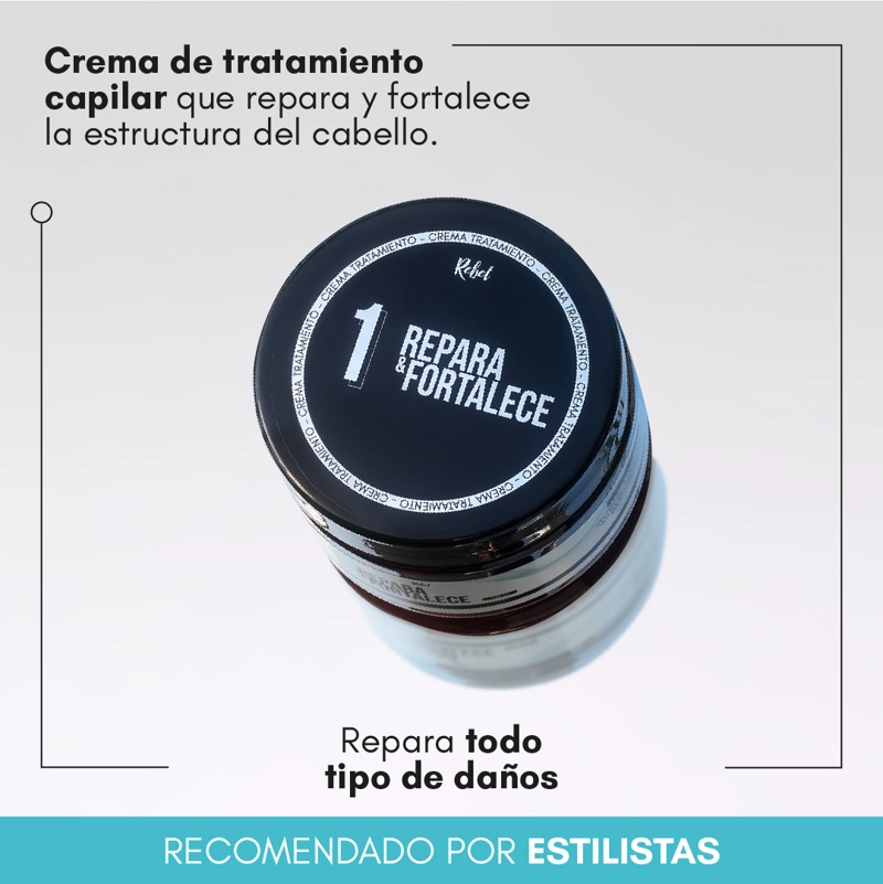 CREMA CAPILAR REBEL REPARA Y FORTALECE PASO 1 - 7