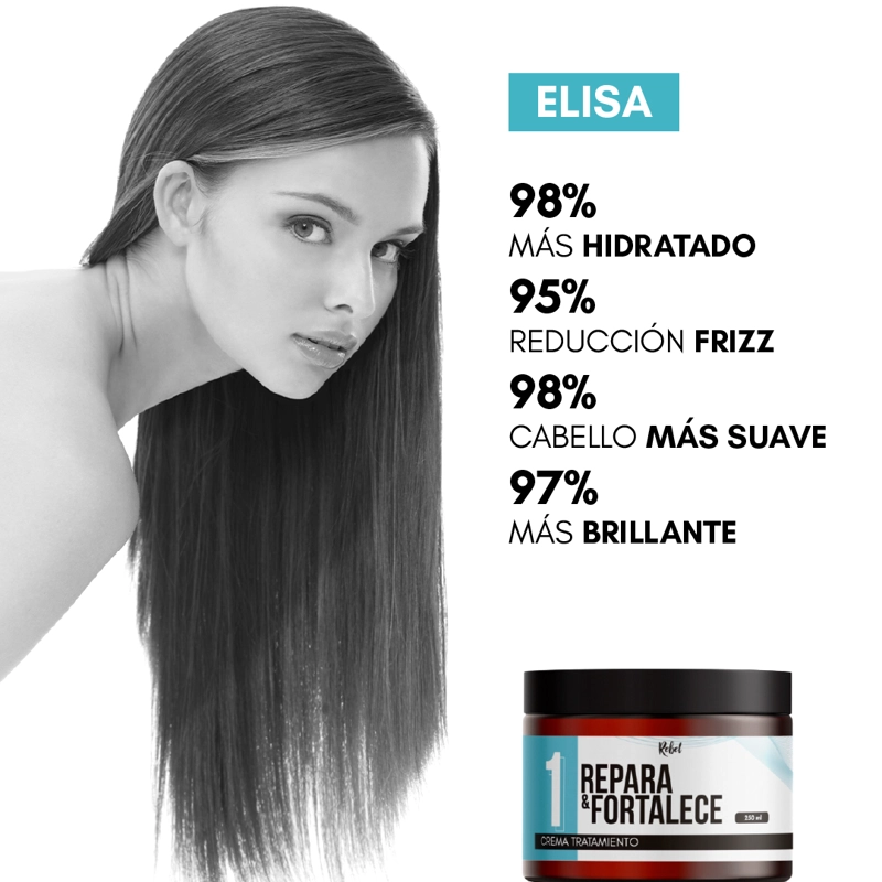 CREMA CAPILAR REBEL REPARA Y FORTALECE PASO 1 - 8