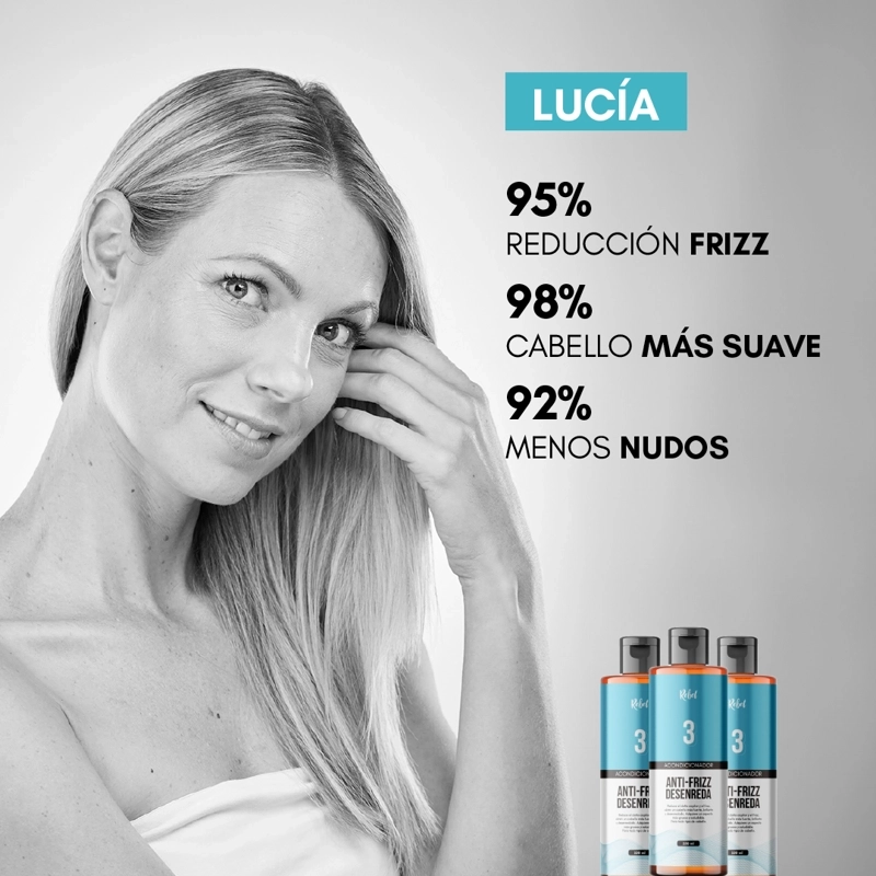 ACONDICIONADOR REBEL ANTI-FRIZZ DESENREDA Y BRILLO PASO 3 - 5