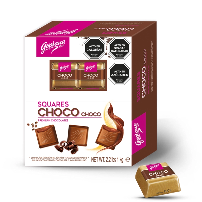 CHOCOLATES GOPLANA CAJA 1 KG BOMBON SABOR CHOCO