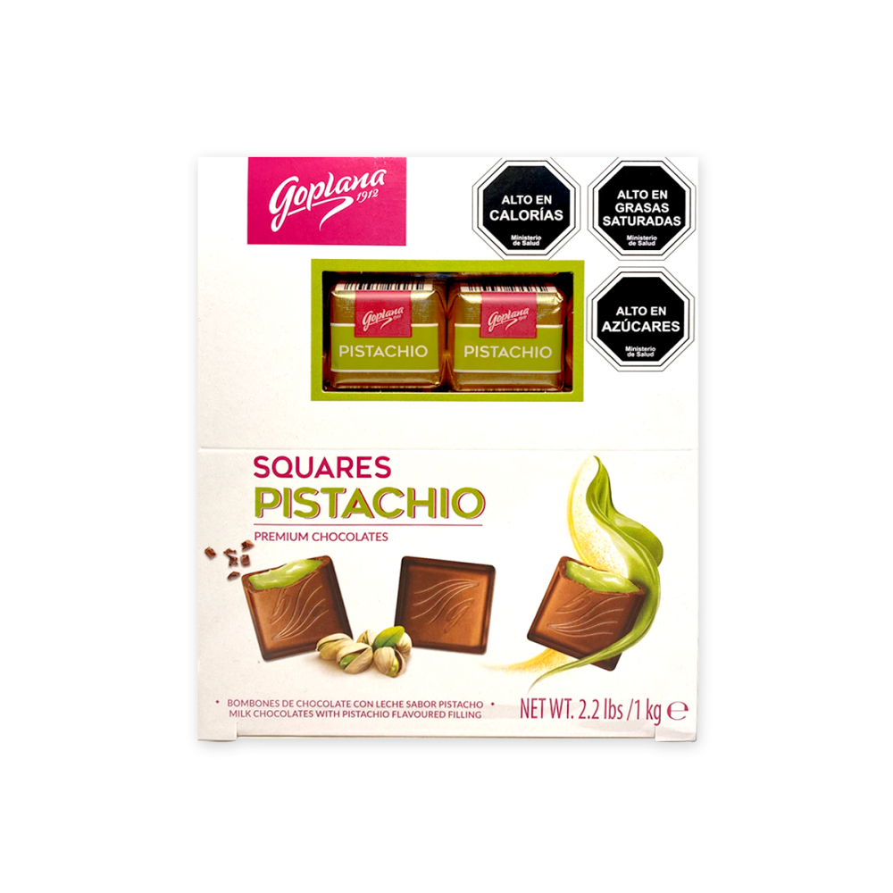 CHOCOLATES GOPLANA CAJA 1 KG BOMBON SABOR PISTACHO - 5