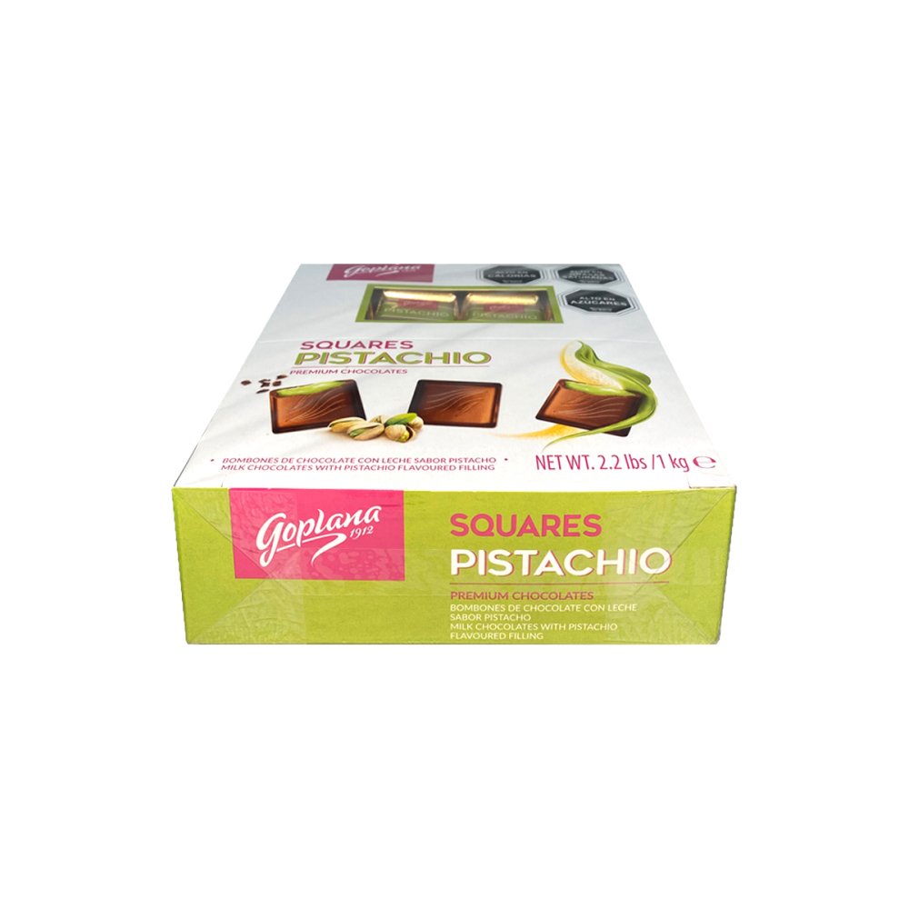 CHOCOLATES GOPLANA CAJA 1 KG BOMBON SABOR PISTACHO - 8