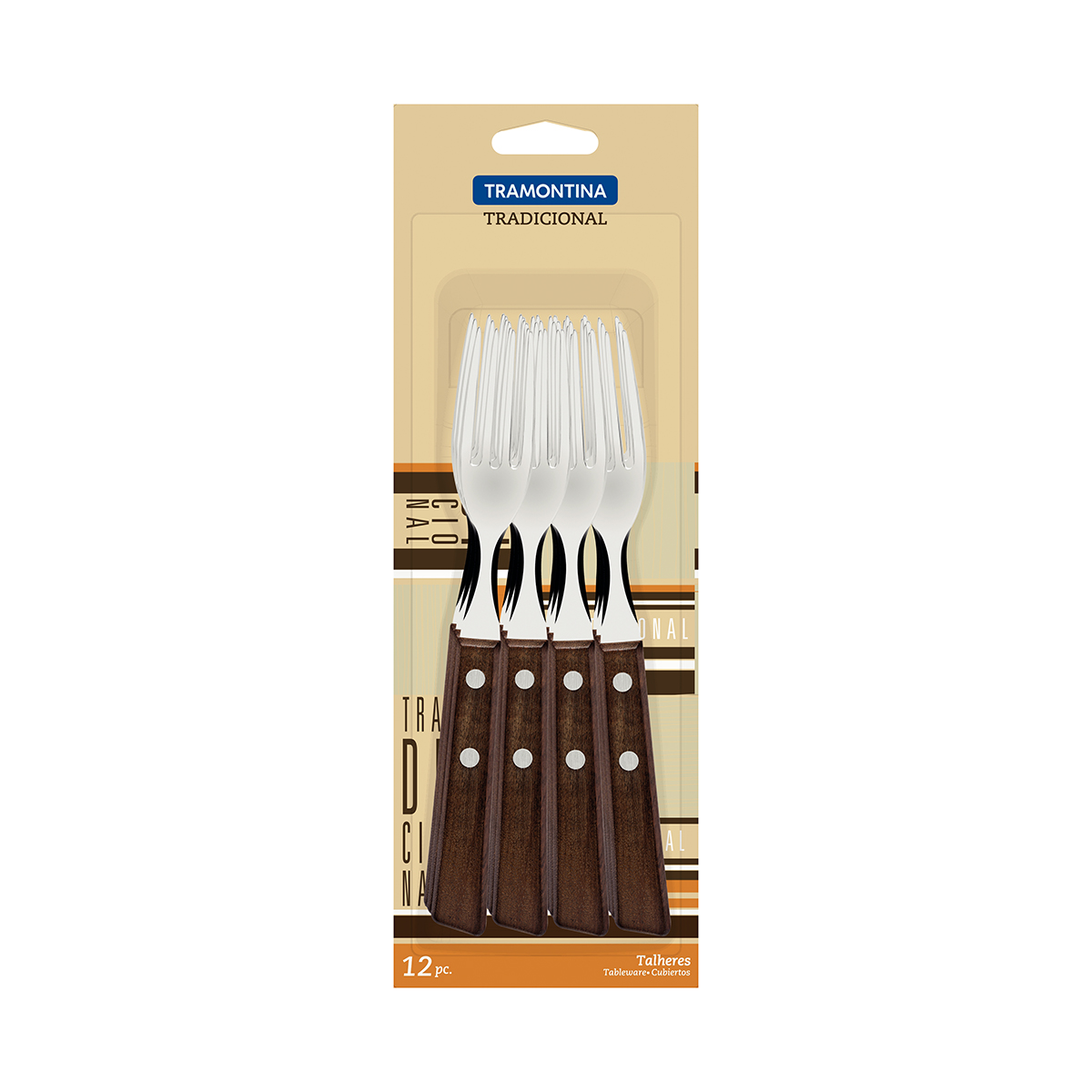 SET 12 TENEDORES TRAMONTINA MANGO MADERA / SUPERSTORE - 1