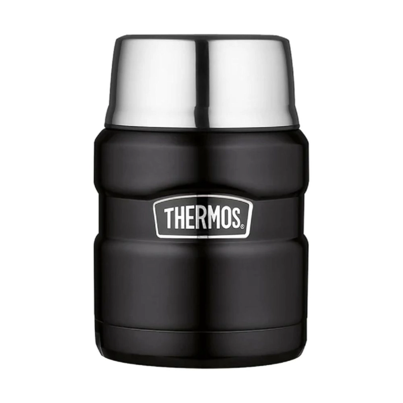 TERMO DE COMIDA THERMOS KING 470ML ACERO INOXIDABLE NEGRO - 2