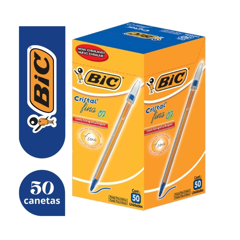 LÁPIZ PASTA BIC AZUL PUNTA FINA CAJA 50 UNIDADES - 2