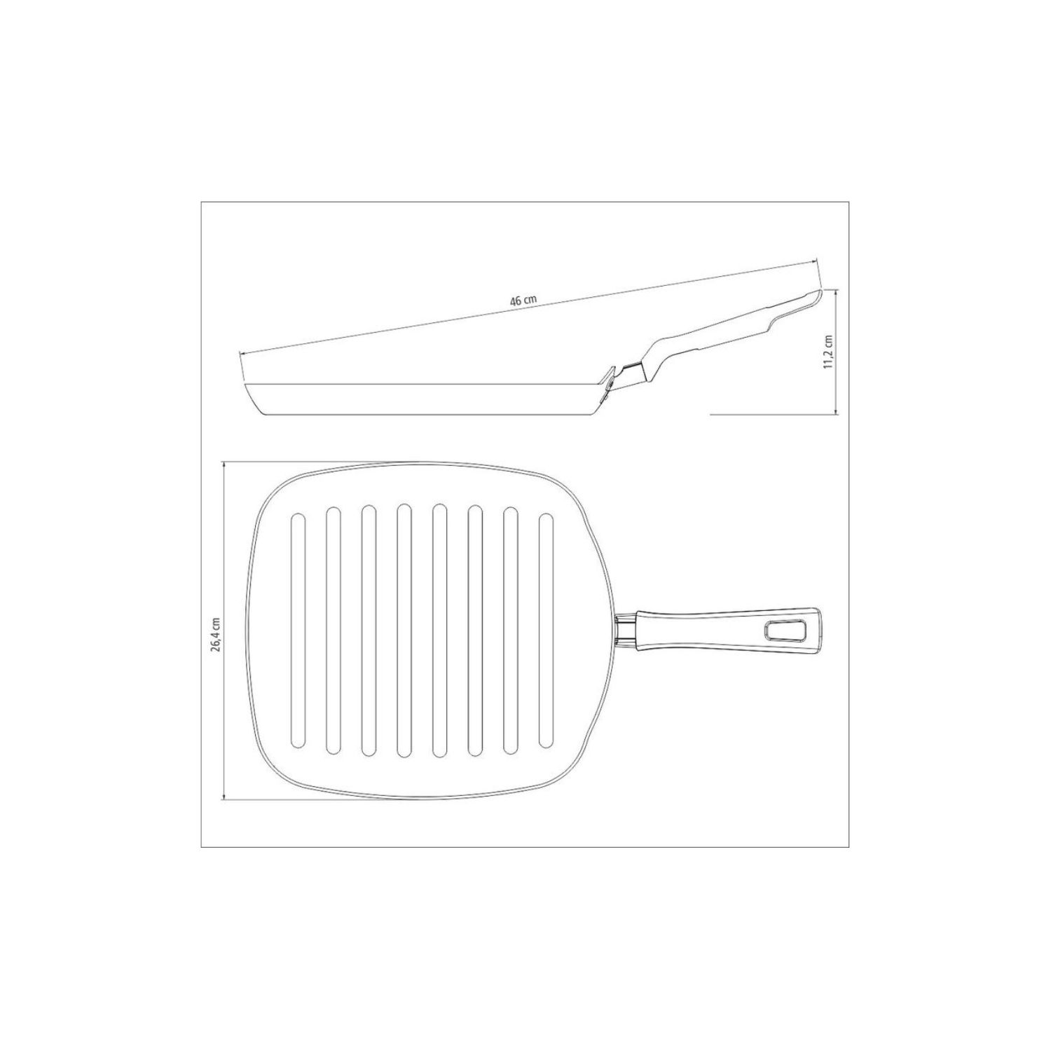 SARTEN PARA BISTEC TRAMONTINA 24CM ANTIADHERENTE - 5