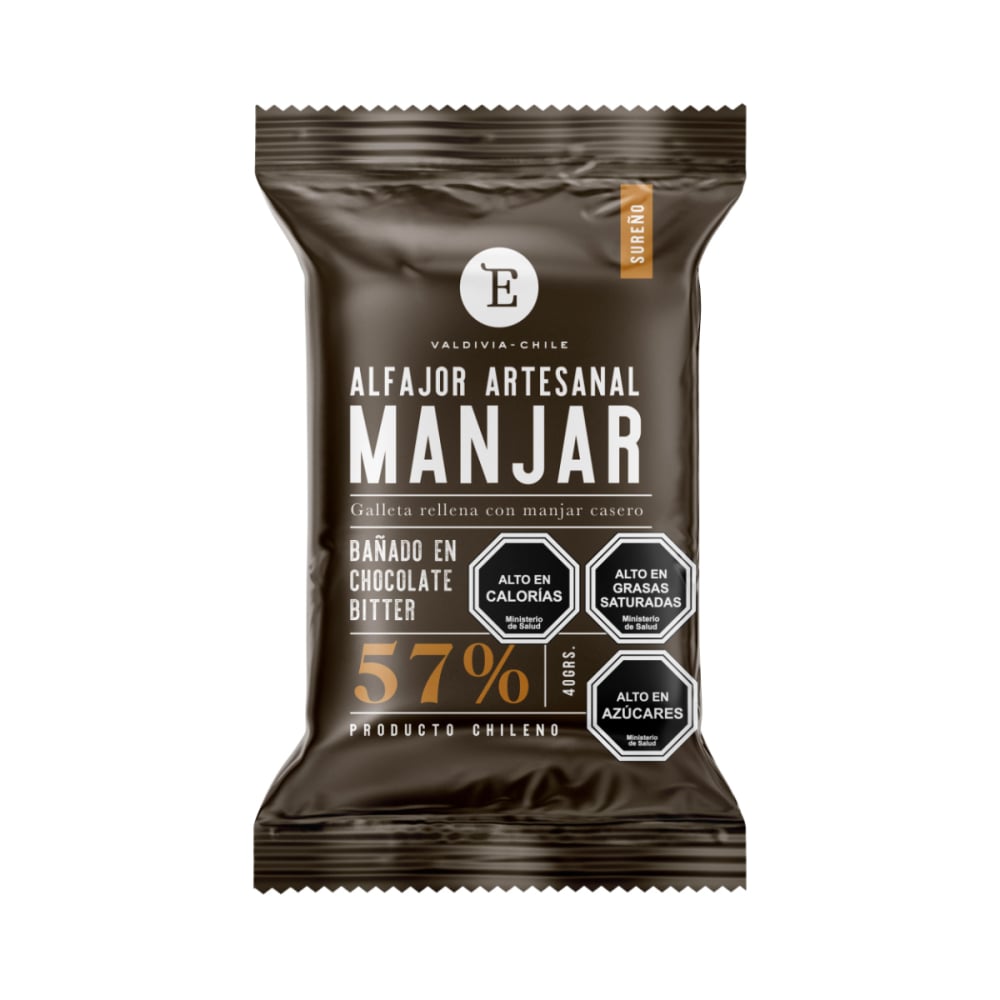 ALFAJOR MANJAR ENTRELAGOS 24 UN 40 GR ARTESANAL BITTER - 1