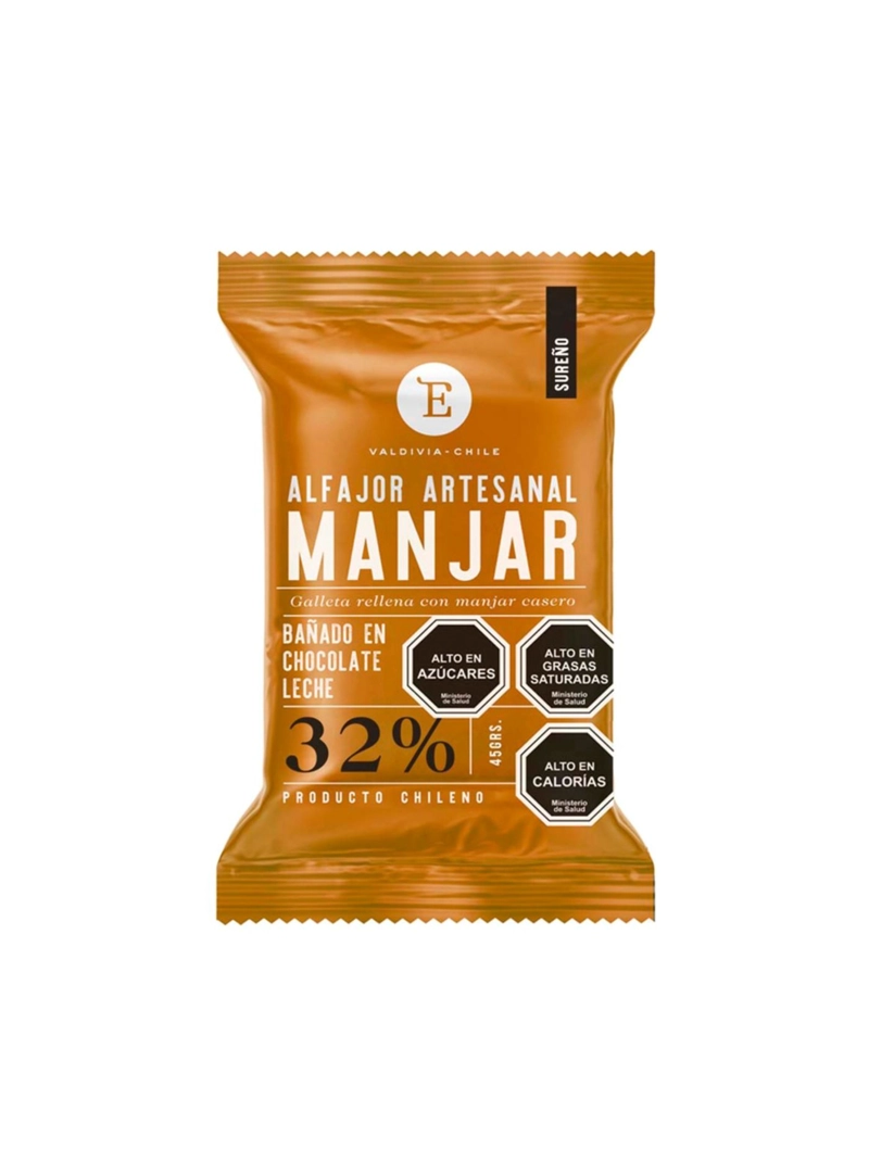 ALFAJOR ARTESANAL MANJAR LECHE ENTRELAGOS 24X40 GR. - 1