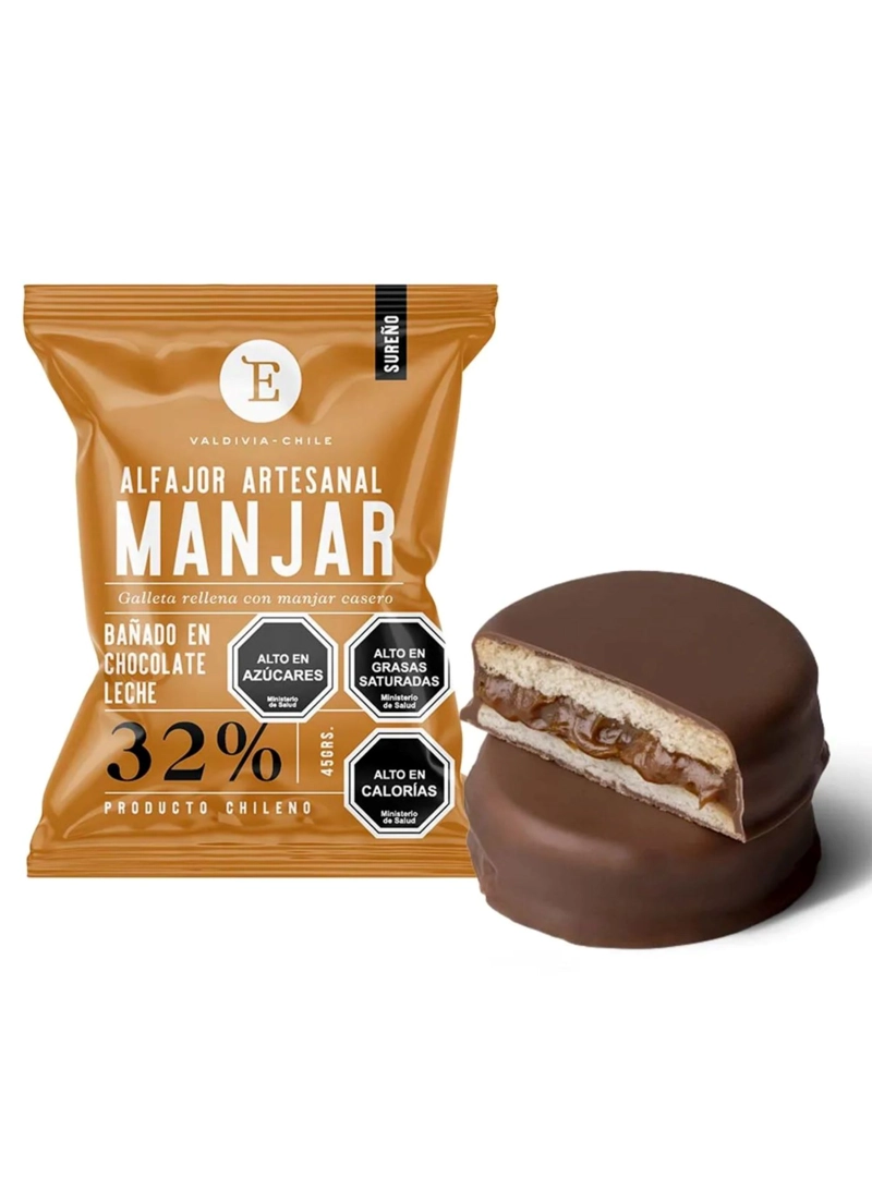 ALFAJOR ARTESANAL MANJAR LECHE ENTRELAGOS 24X40 GR. - 2