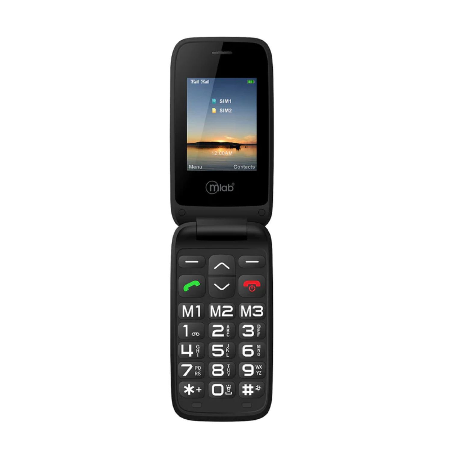CELULAR MLAB SENIOR SHELL SOS 4G LTE NEGRO - 2