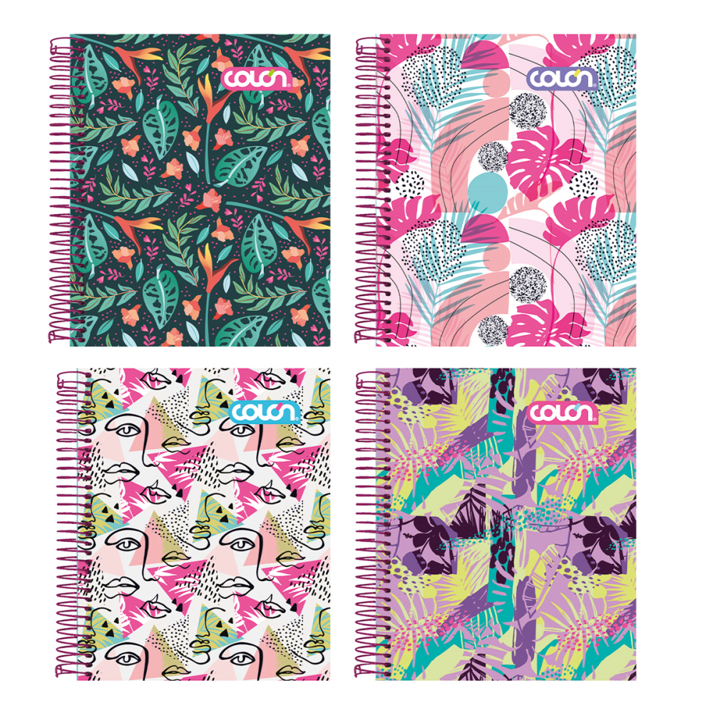 PACK X 6 CUADERNOS TORRE BOOK FEMENINO 7M X150 HOJAS - 1