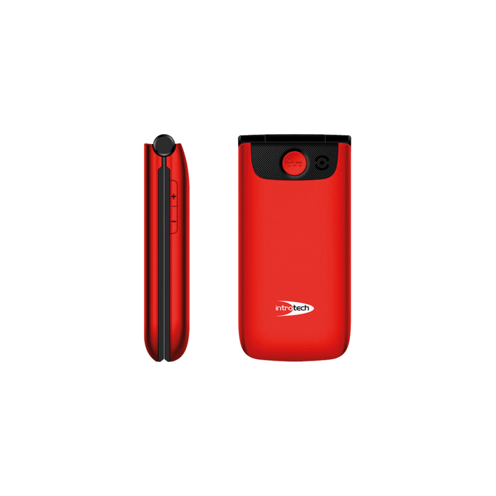 CELULAR INTROTECH SENIOR 4G ALMEJA CLAMSHELL BATT ROJO - 4