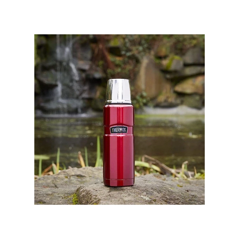 TERMO LIQUIDO THERMOS KING 470ML ACERO INOXIDABLE ROJO - 5