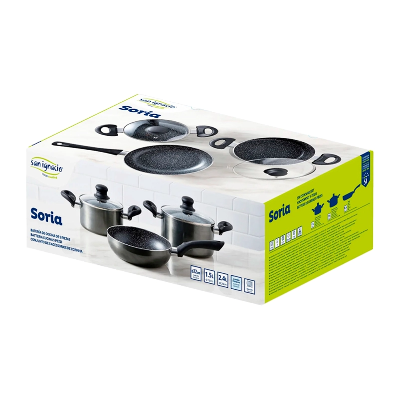 BATERÍA DE COCINA SORIA 5 PIEZAS SAN IGNACIO BY BERGNER - 2
