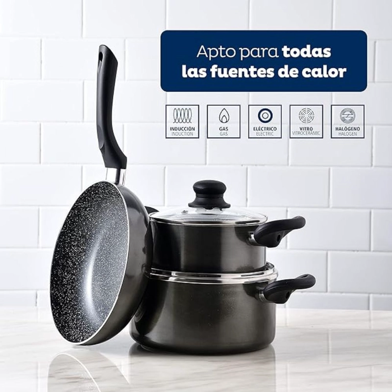BATERÍA DE COCINA SORIA 5 PIEZAS SAN IGNACIO BY BERGNER - 5